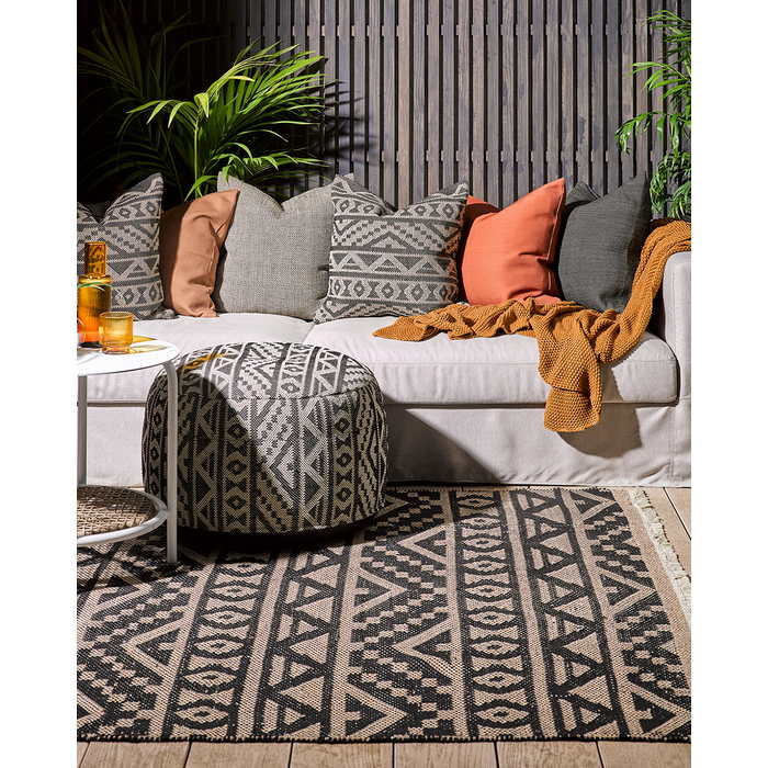 Sifiso Outdoor Rug - Black/Taupe - Image 9