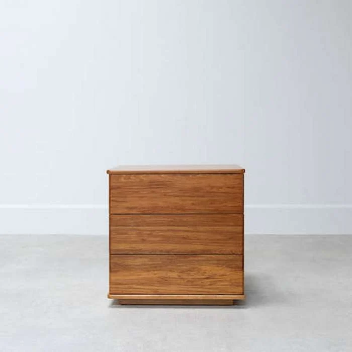 Solaris 3 Drawer Bedside - Rimu