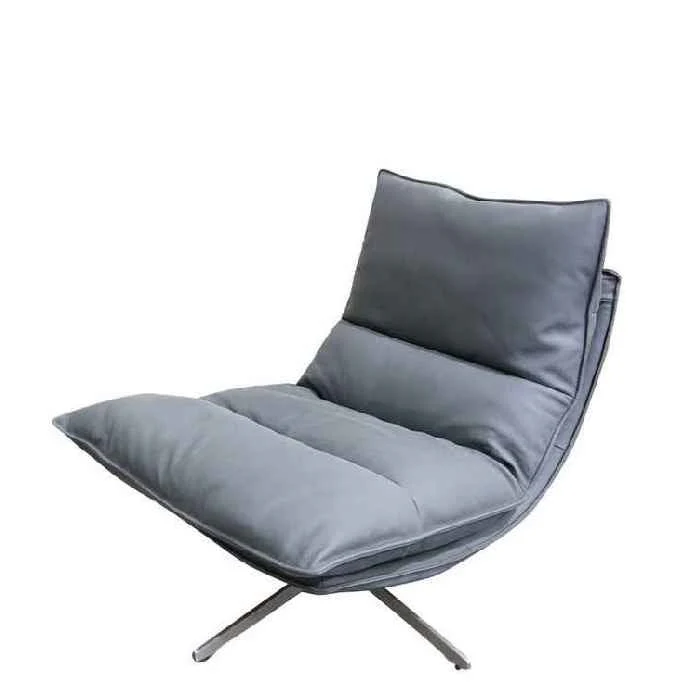 Staten Swivel Chair - Black leather