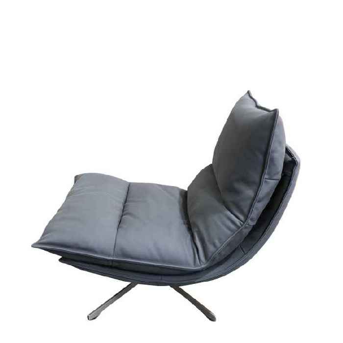 Staten Swivel Chair - Black leather - Image 2