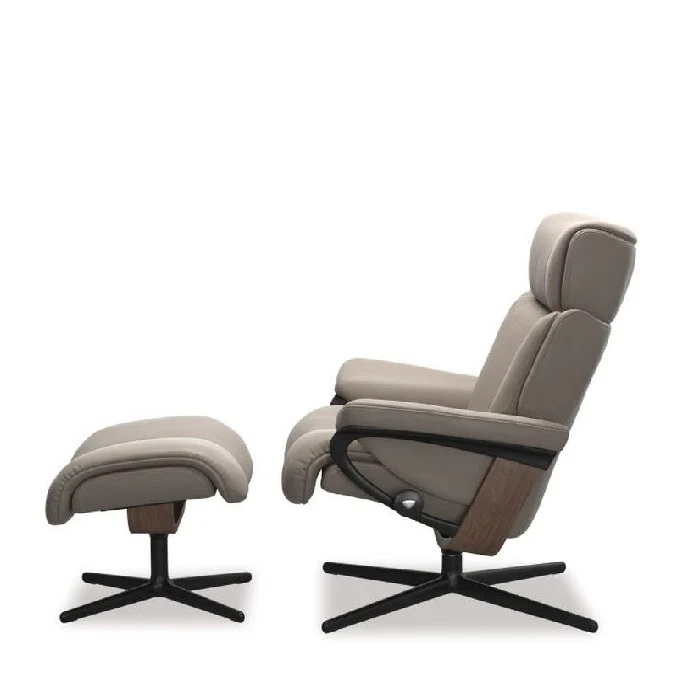 Stressless Magic Leather Recliner - Cross Base (Paloma) - Image 4