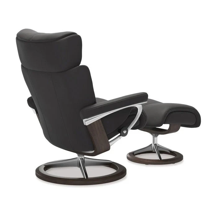 Stressless Magic Leather Recliner - Signature Base (Paloma) - Image 6