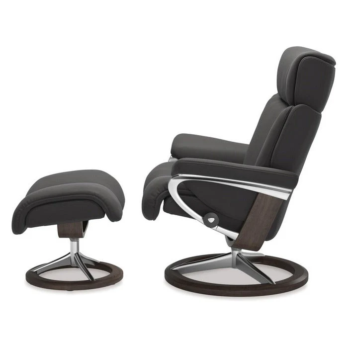 Stressless Magic Leather Recliner - Signature Base (Paloma) - Image 7