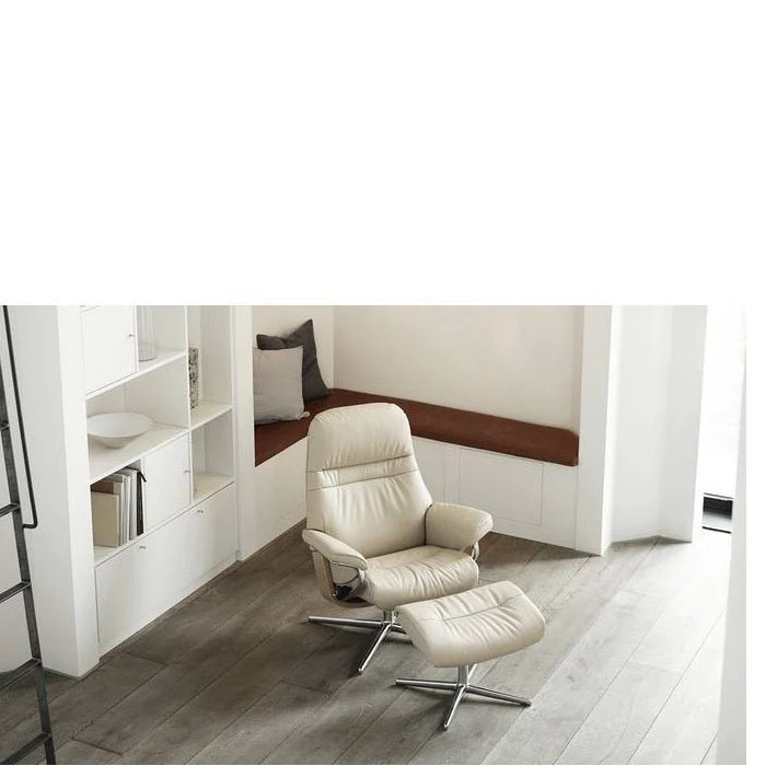 Stressless Sunrise Leather Recliner - Cross Base - Special Buy (Batick) - Image 5