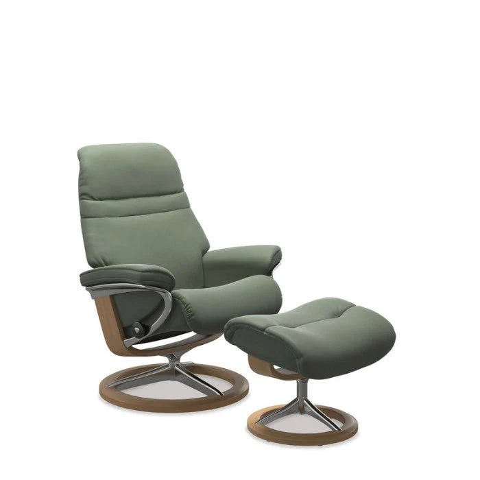 Stressless Sunrise Leather Recliner - Signature Base (Batick) - Image 2