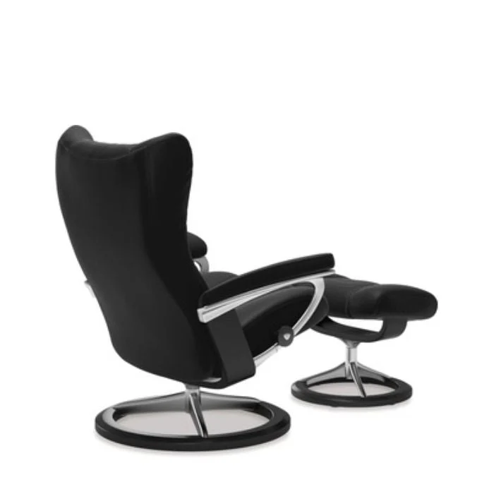 Stressless Wing Leather Recliner - Signature Base (Paloma) - Image 4