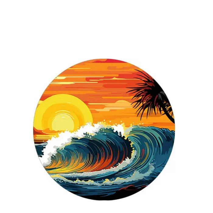 Sunset Waves Coaster Set - Glass - Image 3