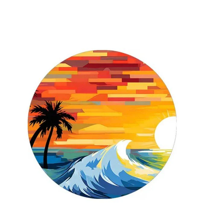Sunset Waves Coaster Set - Glass - Image 4
