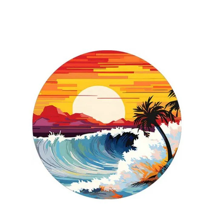 Sunset Waves Coaster Set - Glass - Image 5