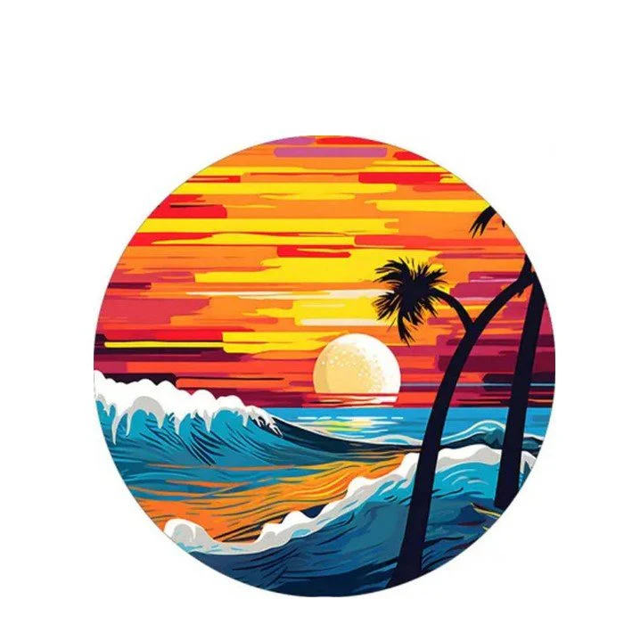 Sunset Waves Coaster Set - Glass - Image 6