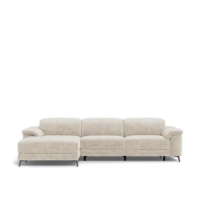 Tate 3 Seater Power Reclining Sofa with Chaise in Fabric