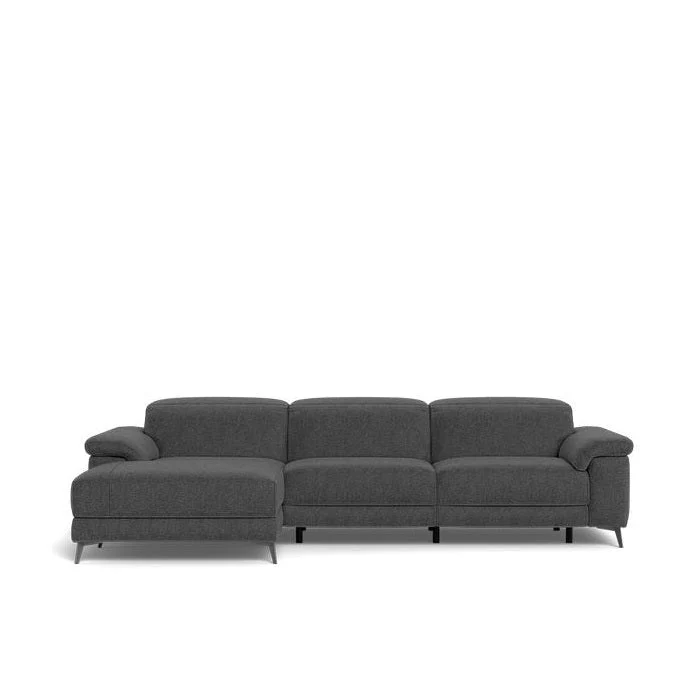 Tate 3 Seater Power Reclining Sofa with Chaise in Fabric - Image 10