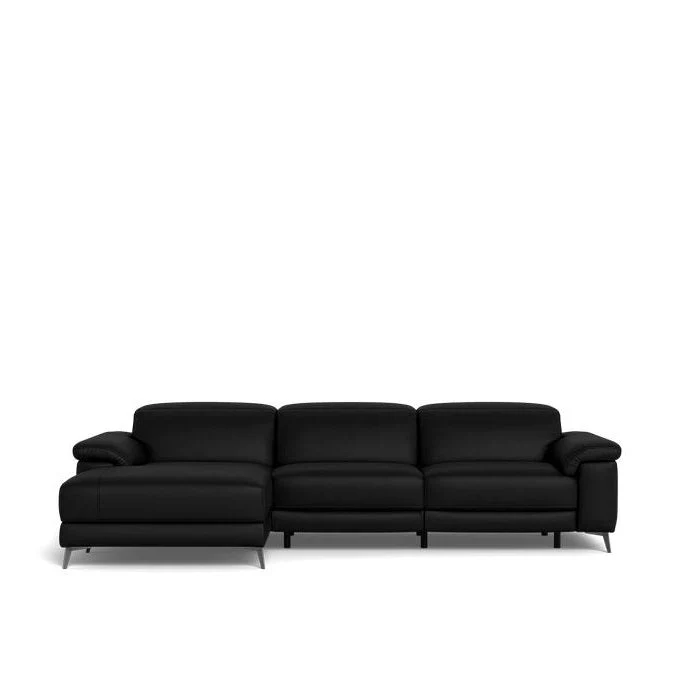 Tate 3 Seater Power Reclining Sofa with Chaise in Leather - Image 11