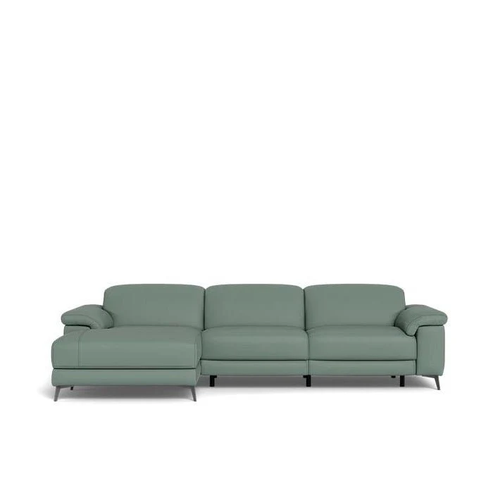 Tate 3 Seater Power Reclining Sofa with Chaise in Leather - Image 12