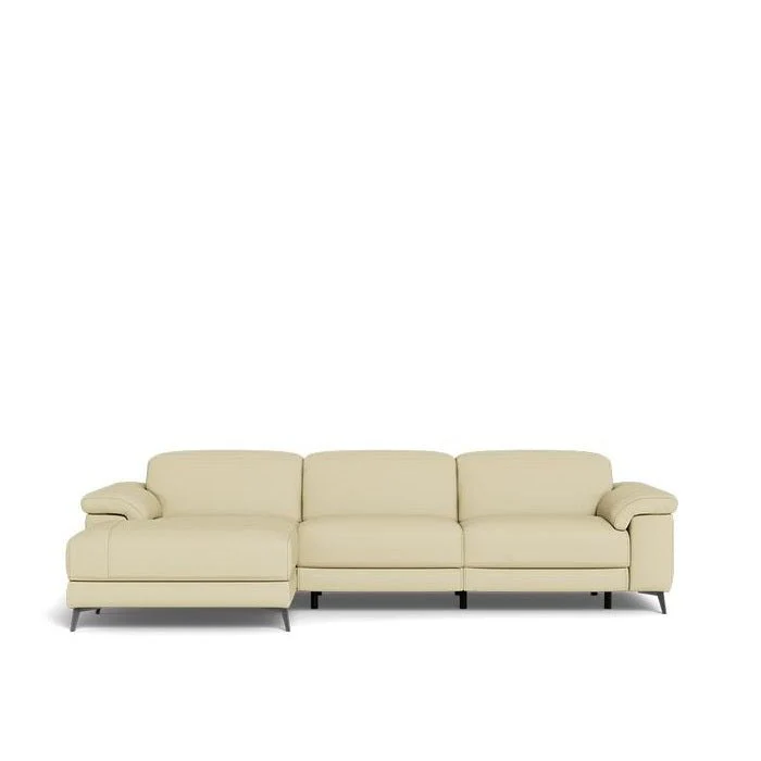 Tate 3 Seater Power Reclining Sofa with Chaise in Leather - Image 13