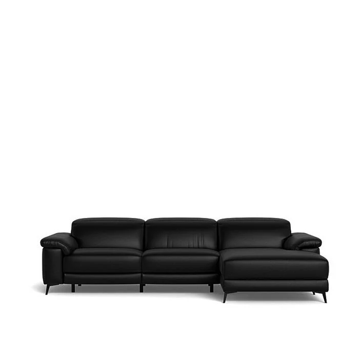 Tate 3 Seater Power Reclining Sofa with Chaise in Leather - Image 16