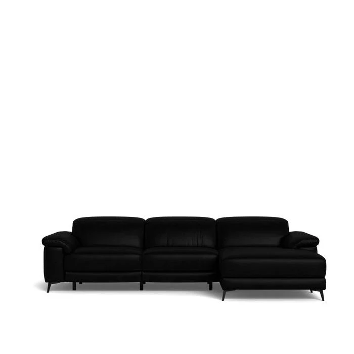 Tate 3 Seater Power Reclining Sofa with Chaise in Leather - Image 18
