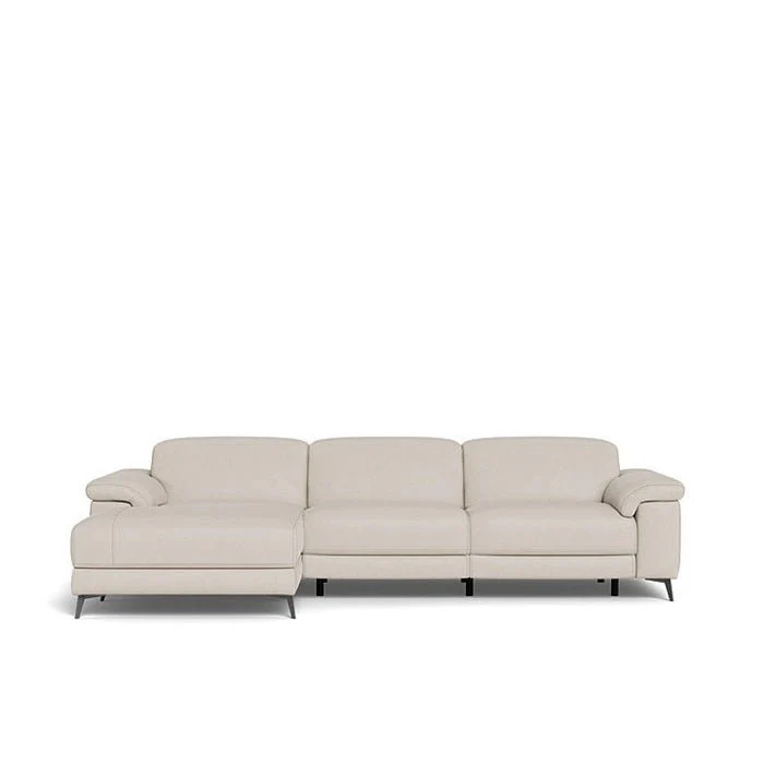 Tate 3 Seater Power Reclining Sofa with Chaise in Leather - Image 2