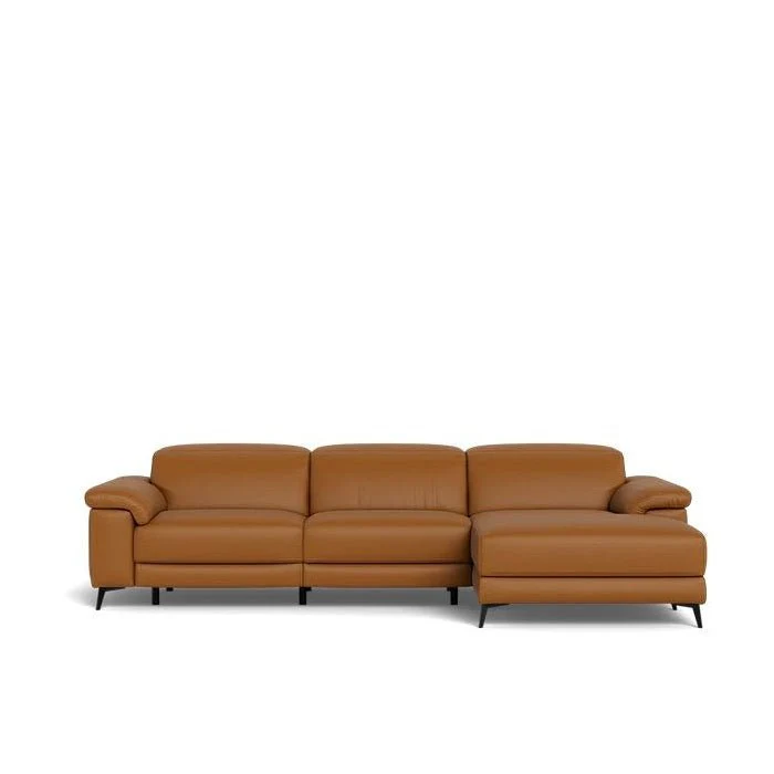 Tate 3 Seater Power Reclining Sofa with Chaise in Leather - Image 20