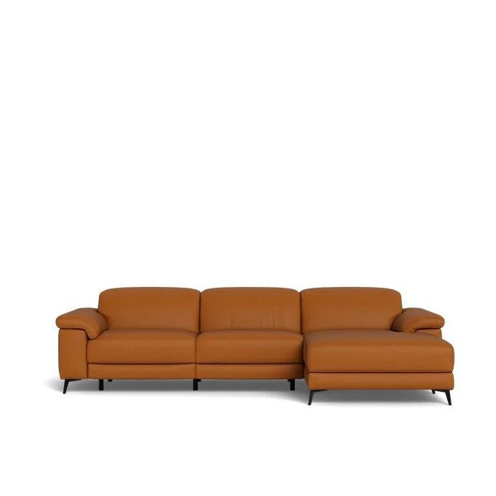 Tate 3 Seater Power Reclining Sofa with Chaise in Leather - Image 23