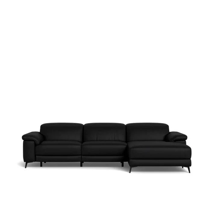 Tate 3 Seater Power Reclining Sofa with Chaise in Leather - Image 24