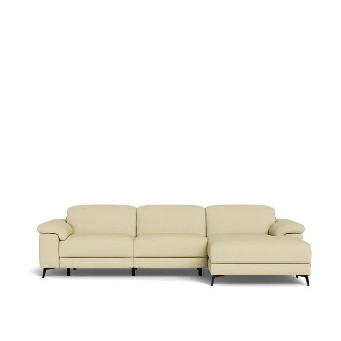 Tate 3 Seater Power Reclining Sofa with Chaise in Leather - Image 26