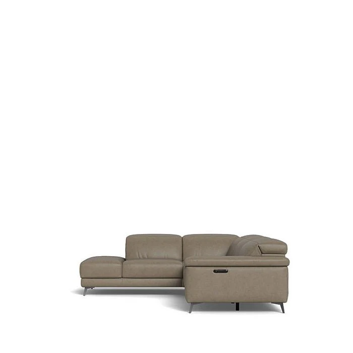 Tate 3 Seater Power Reclining Sofa with Chaise in Leather - Image 30