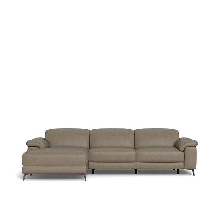 Tate 3 Seater Power Reclining Sofa with Chaise in Leather - Image 4