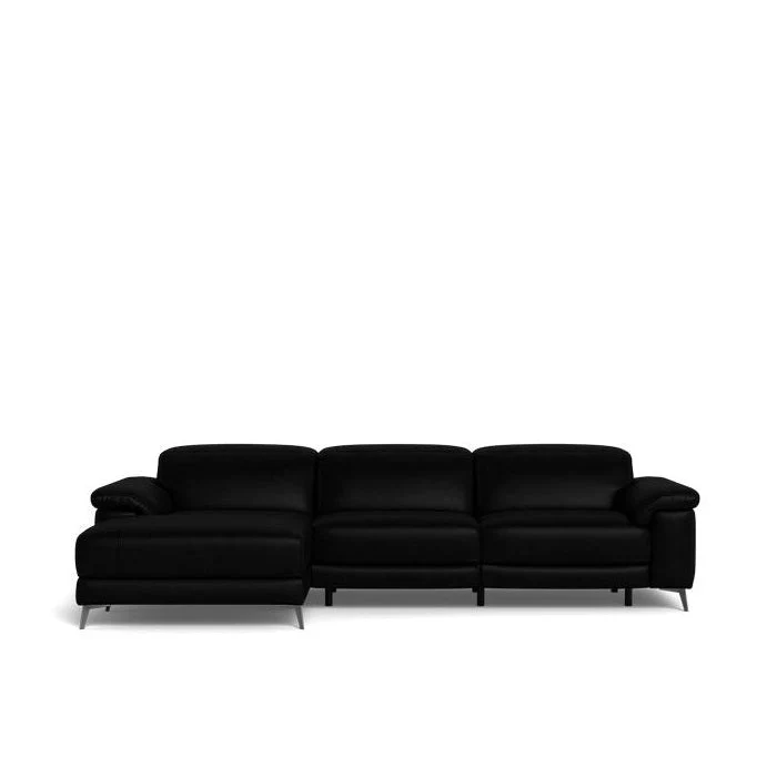 Tate 3 Seater Power Reclining Sofa with Chaise in Leather - Image 5