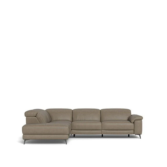 Tate 3 Seater Power Reclining Sofa with Corner Chaise LHF in Leather - Image 4