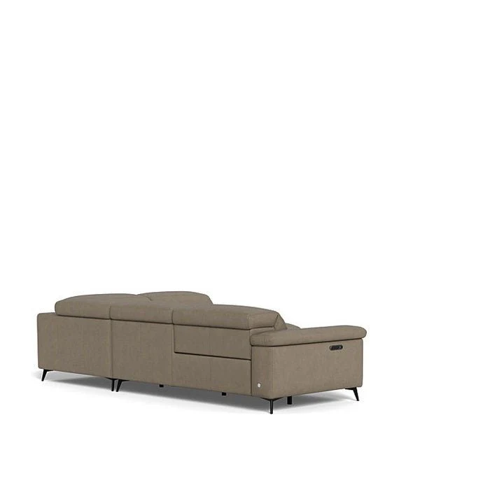 Tate 3 Seater Power Reclining Sofa with Corner Chaise RHF in Leather - Image 7