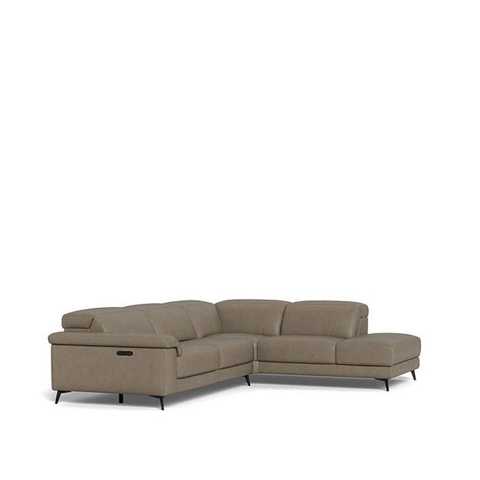 Tate 3 Seater Power Reclining Sofa with Corner Chaise RHF in Leather - Image 8
