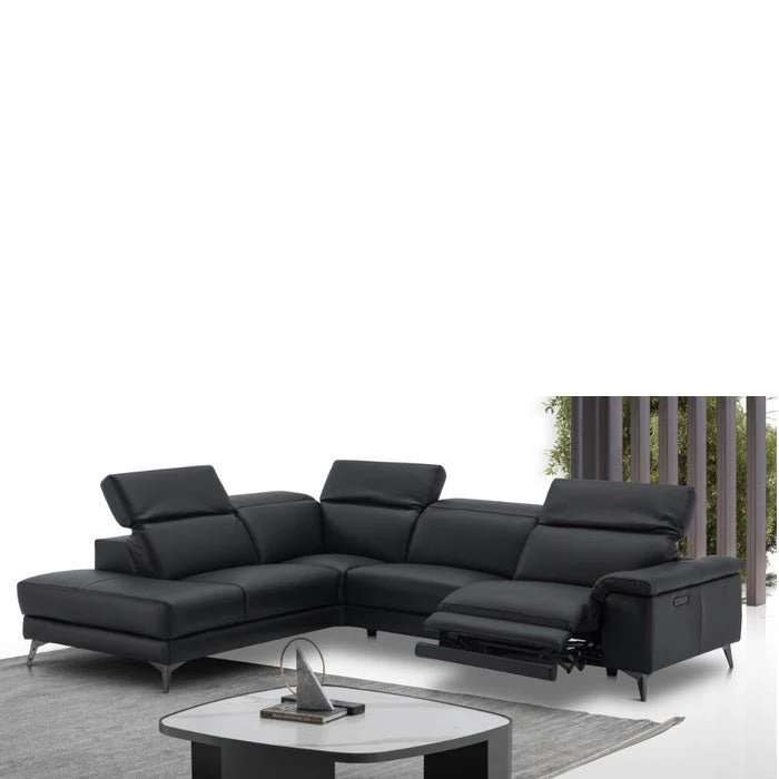 Tate 3 Seater Power Reclining Sofa with Corner Chaise RHF in Leather - Image 9