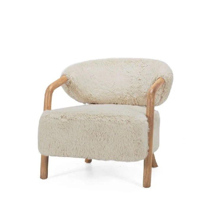 The Yak Shaggy Armchair - Oak frame