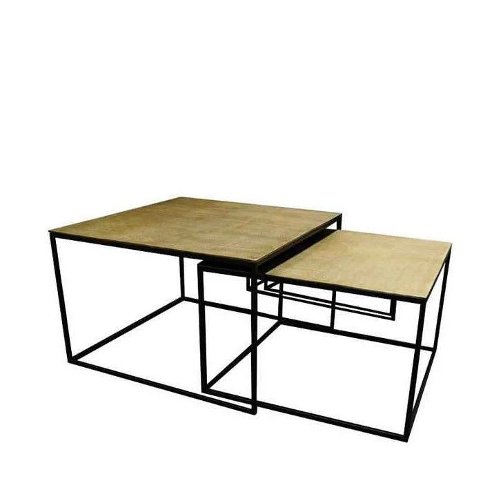 Tonto Coffee Tables Set of 2 - Antique Brass - Image 2