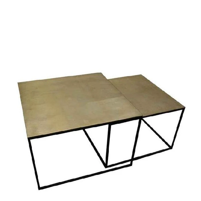 Tonto Coffee Tables Set of 2 - Antique Brass - Image 3