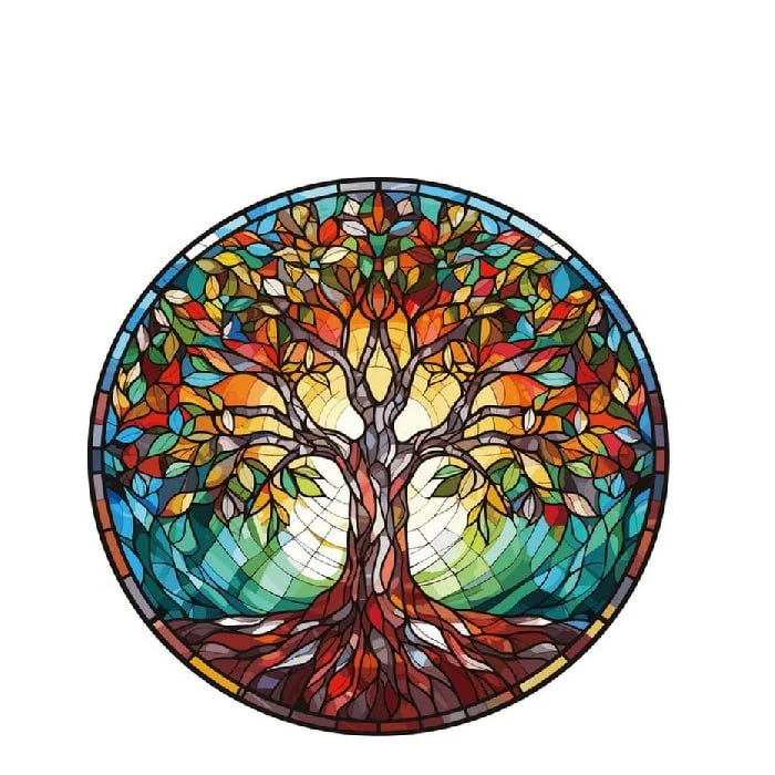 Tree of Life Stained Glass Hanger 300dia