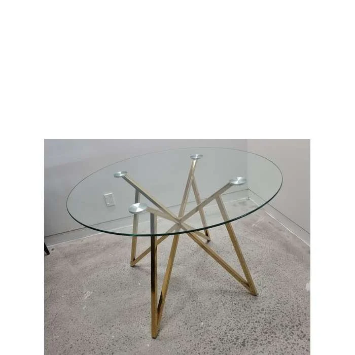 Tucana Dining Table 1200dia - Clear Glass - Image 2