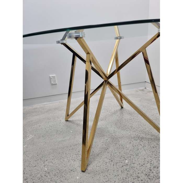 Tucana Dining Table 1200dia - Clear Glass - Image 4