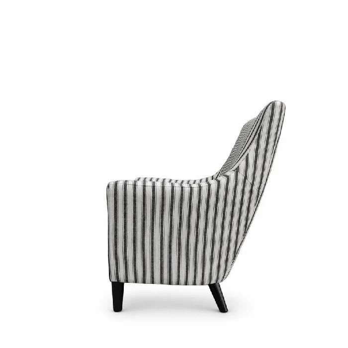 Tyler Stripe Tub Chair – Classic Linen Comfort - Image 3