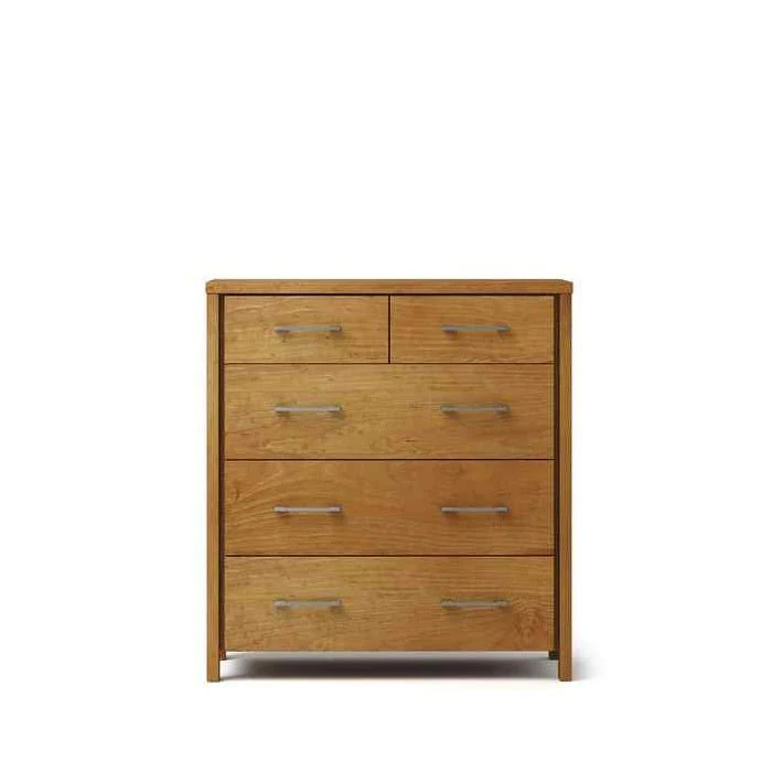 Vegas 5 Drawer Tallboy - Pine