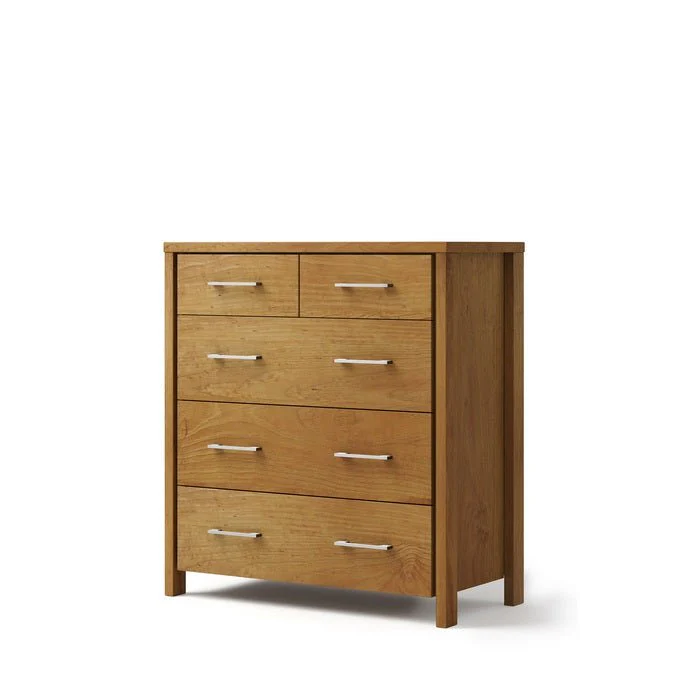 Vegas 5 Drawer Tallboy - Pine - Image 2