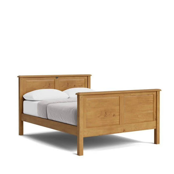 Villager Slatframe with Panelled headboard - High Foot - Image 6