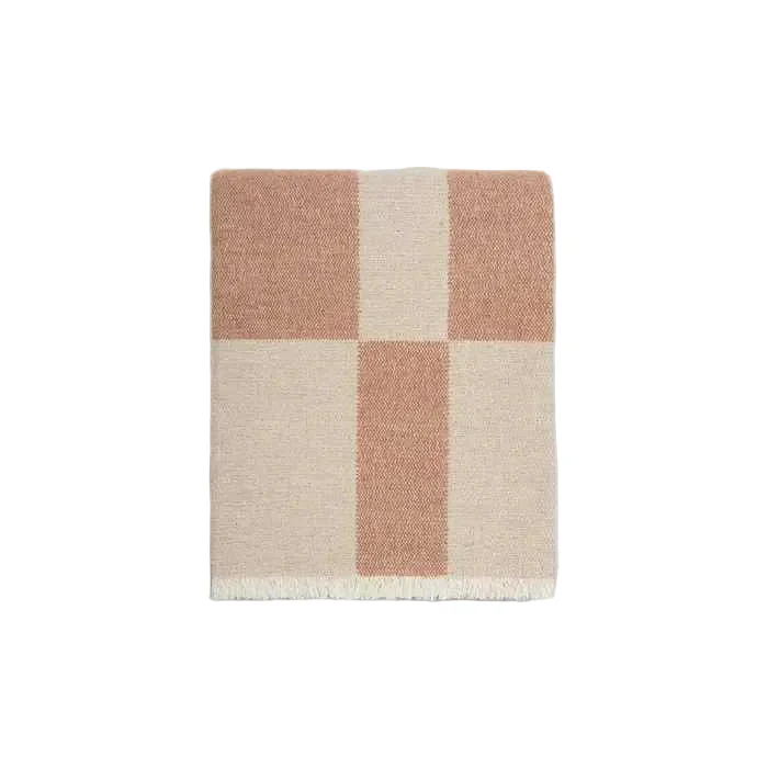 Winton Coral Throw (Wool/Cotton Mix)