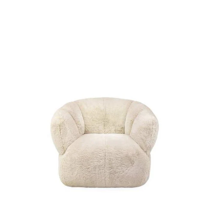 Xano Swivel Chair - Faux Fur for a touch of luxury