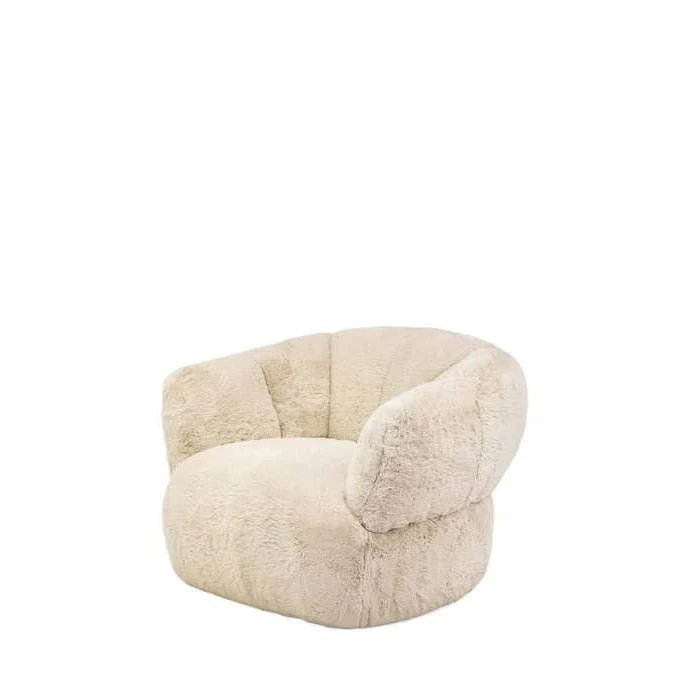 Xano Swivel Chair - Faux Fur for a touch of luxury - Image 4